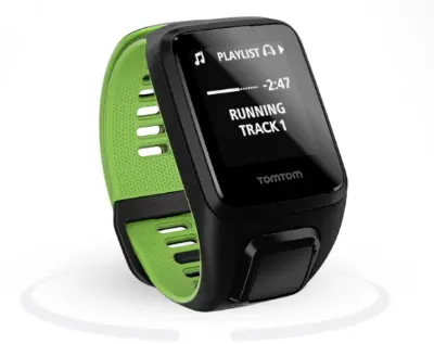 Tomtom Runner 3 Cardio Music GPS Small Okosóra - Fekete/Zöld (1RKM.001.01)