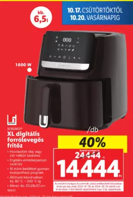 Bergner XL digitális forrólevegős frizőz