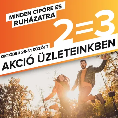 Hervis - 2=3 akció az áruházakban!