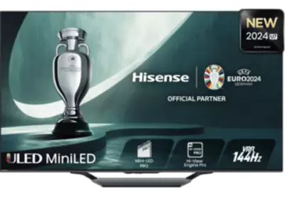 HISENSE 75U7NQ 4K UHD Smart 144Hz Mini-LED ULED TV, sötétszürke, 189 cm