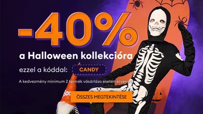 40% a halloweeni kollekcióra