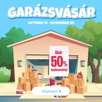 Garázsvásár (akár 50% kedvezmény)