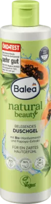 Balea Élénkítő tusfürdő natural beauty, bio kendermagolajjal és papayakivonattal, 250 ml