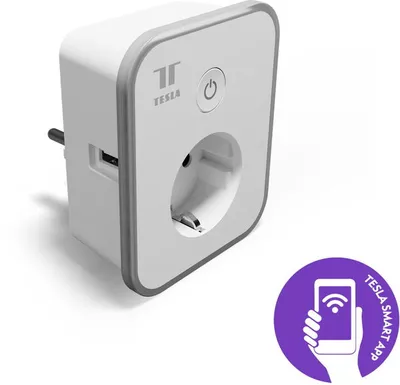 Tesla Smart Plug 2 USB okos konnektor