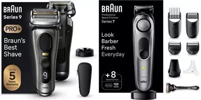 Braun Series 9 PRO+ sötétszürke borotva + 7 BT7420 trimmer