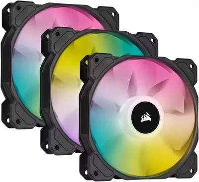 Corsair iCUE SP120 RGB ELITE Triple Pack Black + Lightning Node Core PC ventilátor