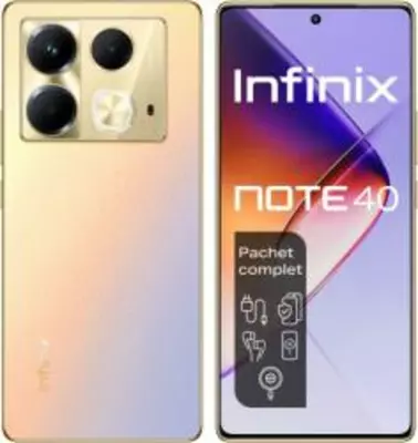 INFINIX Note 40 8/256GB DualSIM kártyafüggetlen okostelefon - fekete (Android) + vezeték nélküli töltőpad (X6853OB)