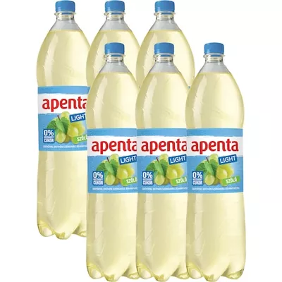 Apenta Light szénsavas üdítőital Szőlő, 6x1.5l