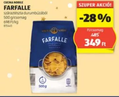 Farfalle száraztészta, 500g