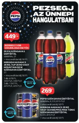 3 x 2 literes Pepsi üdítőital, 3 db