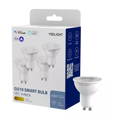 Xiaomi Yeelight GU10 Smart Bulb W1 (Szabályozható fényerő) 4 db/csomag (2700K fehér)