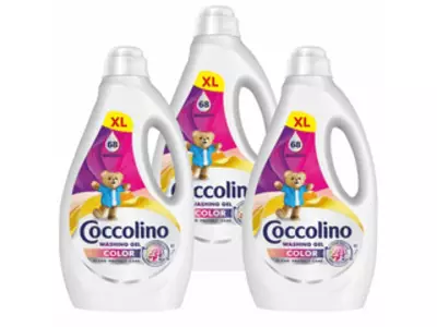 Coccolino Color Mosógél színes ruhákhoz, 3x2.72L, 204 mosás