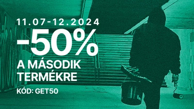 50% kedvezmény a második termékre