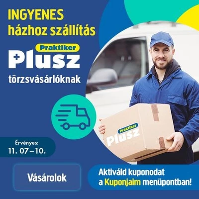 Ingyen szállítás Praktiker+ törzsvásárlóknak