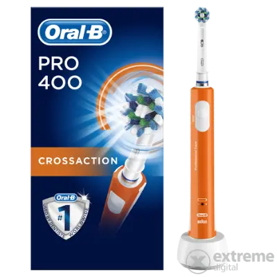 Oral-B Pro 400 D16.513 Elektromos fogkefe CrossAction fejjel, narancssárga