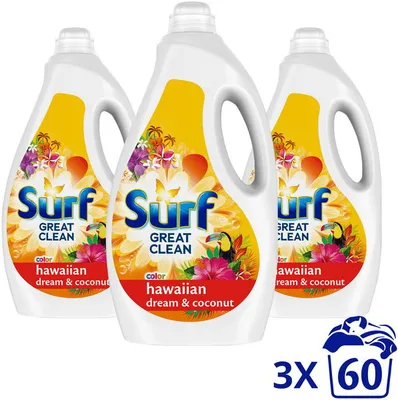 Surf Hawaiian dream 3 × l (180 mosás) mosógél