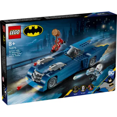 LEGO DC Batman 76274 és a Batmobile vs. Harley Quinn Mr. Freeze