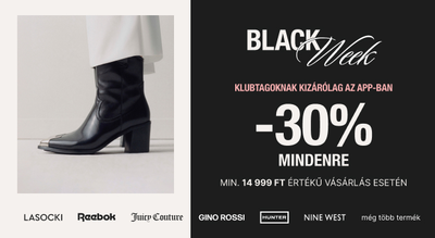 Black Week (30% kedvezmény mindenre az appban)