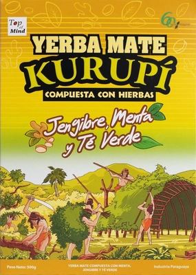 Yerba mate Kurupi Jengibre Menta y Té Verde 0,5 kg 500g