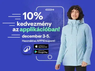 Decathlon - 10%-os kupon applikációban