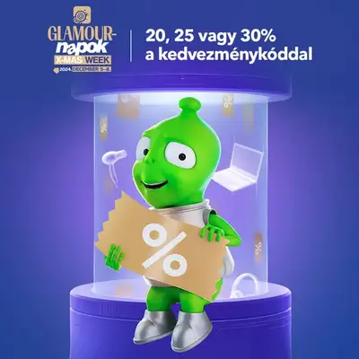 Glamour napok - 20, 25, 30% kedvezmény