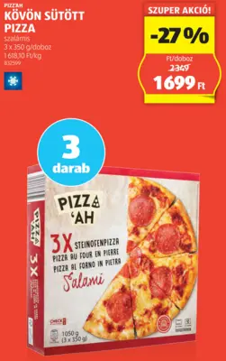 Pizz'ah kövön sütött pizza, 3x350 g