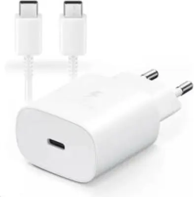 Samsung Gyorstöltő 25W USB-C kábellel, fehér (OOB Bulk) (EP-TA800EWE + EP-DA905BWE)