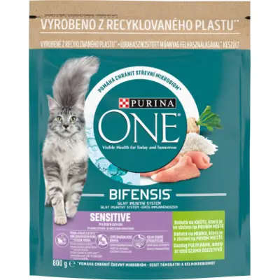 Purina One Bifensis pulykában gazdag teljes értékű állateledel felnőtt macskák számára 800 g