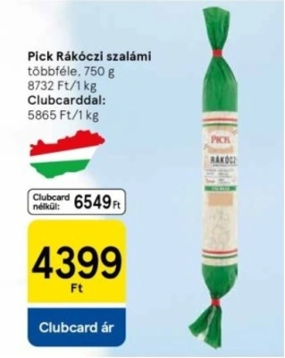 Pick Rákóczi nemespenészes szalámi 750 g