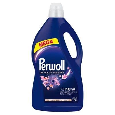 Perwoll Renew Dark Bloom finommosószer fekete és sötét textíliákhoz 75 mosás 3,75 l