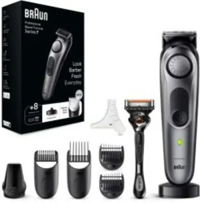 Braun BT7420 Series 7 Szakállvágó szett, szürke, 100 perces üzemidővel