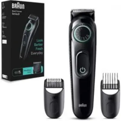 Braun BT3411 Series 3 Szakállvágó trimmer férfiaknak, fekete, 50 perces üzemidővel