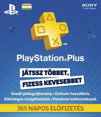 SONY PSN Playstation Plus 365 napos feltöltőkártya