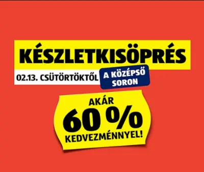 Készletkisöprés a középső soron