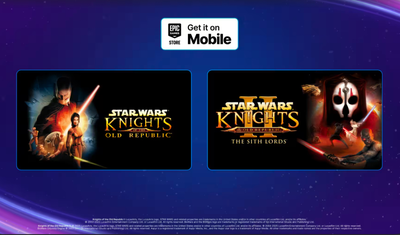 STAR WARS™ Knights of the Old Republic™ és STAR WARS™ Knights of the Old Republic™ II - The Sith Lords™ mobilra