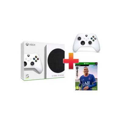 Xbox Series S 512 GB Konzol + FIFA 22 + 2 db Fehér kontroller