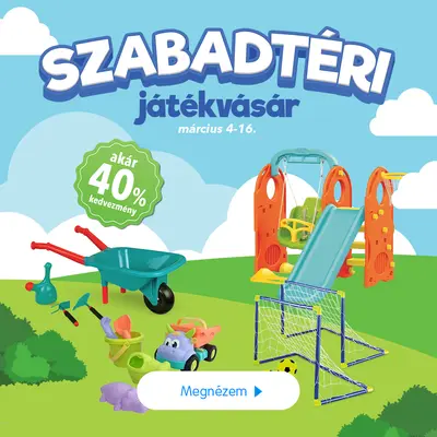 Szabadtéri Játékvásár (akár 40% kedvezmény)