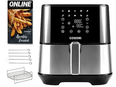 COSORI CP258-AF-DEU Steel Air Fryer, inox