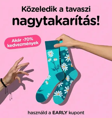 Korai hozzáférés a tavaszi kedvezményekhez (akár 70%) - 30% kupon