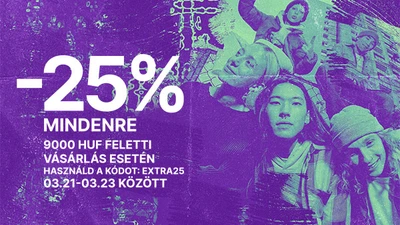 -25% mindenre 9 ezer Ft felett