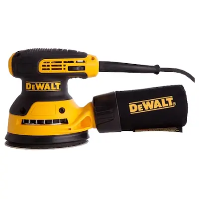 DeWalt DWE6423 Excenter csiszoló, 280 W, 125 mm tárcsaméret, 12 000 fordulat/perc + szövetzsák beépített elszívó fúvókákkal