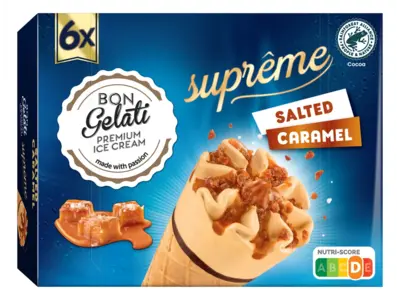 Bon Gelati Tölcséres jégkrém, 6x120 ml