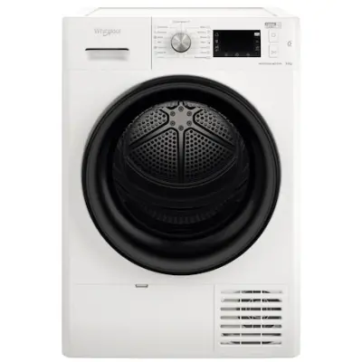 Whirlpool FFT M22 8X3B EE Hőszivattyús szárítógép, 8 kg, Nagy digitális kijelző, BPM motor, 6. Érzék funkció, Fehér