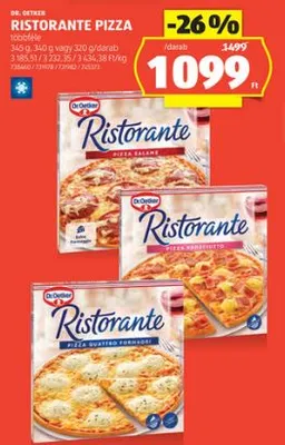 Ristorante pizza, 345g/340g/320g