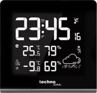 techno line Technoline WS 9065 Időjárás állomás Black AC/Battery (WS9065)