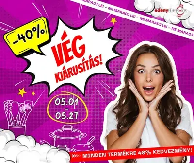 Edényshop - Végkiárusítás (-40%)