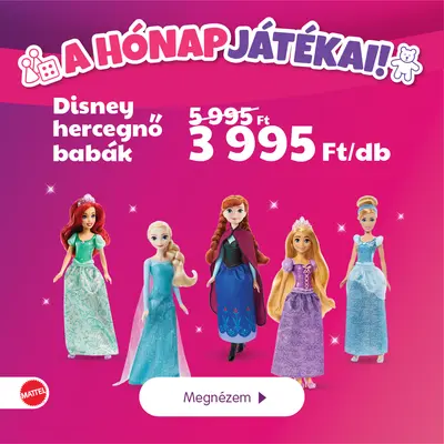 Disney hercegnő babák akciósan (a hónap játékai)