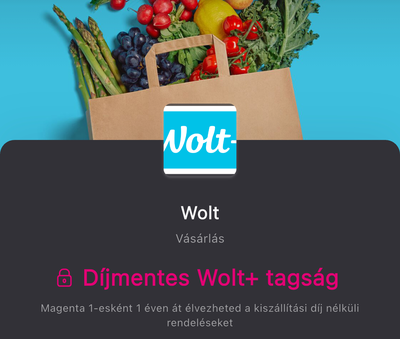 Ingyen 1 év Wolt+ a Telekom appban Magenta 1 ügyfeleknek