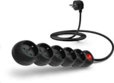 Connect IT Dobhosszabbító 2 m 5 db aljzat fekete (CES-1009-BK)