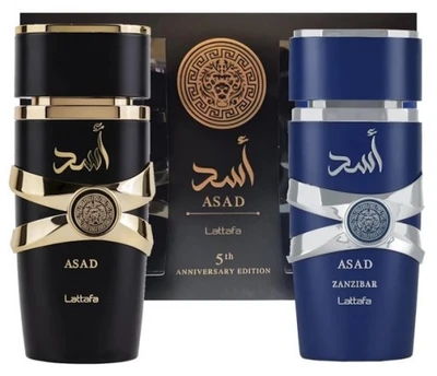 Lattafa Asad és Zanzibar parfüm szett 100ml férfiaknak